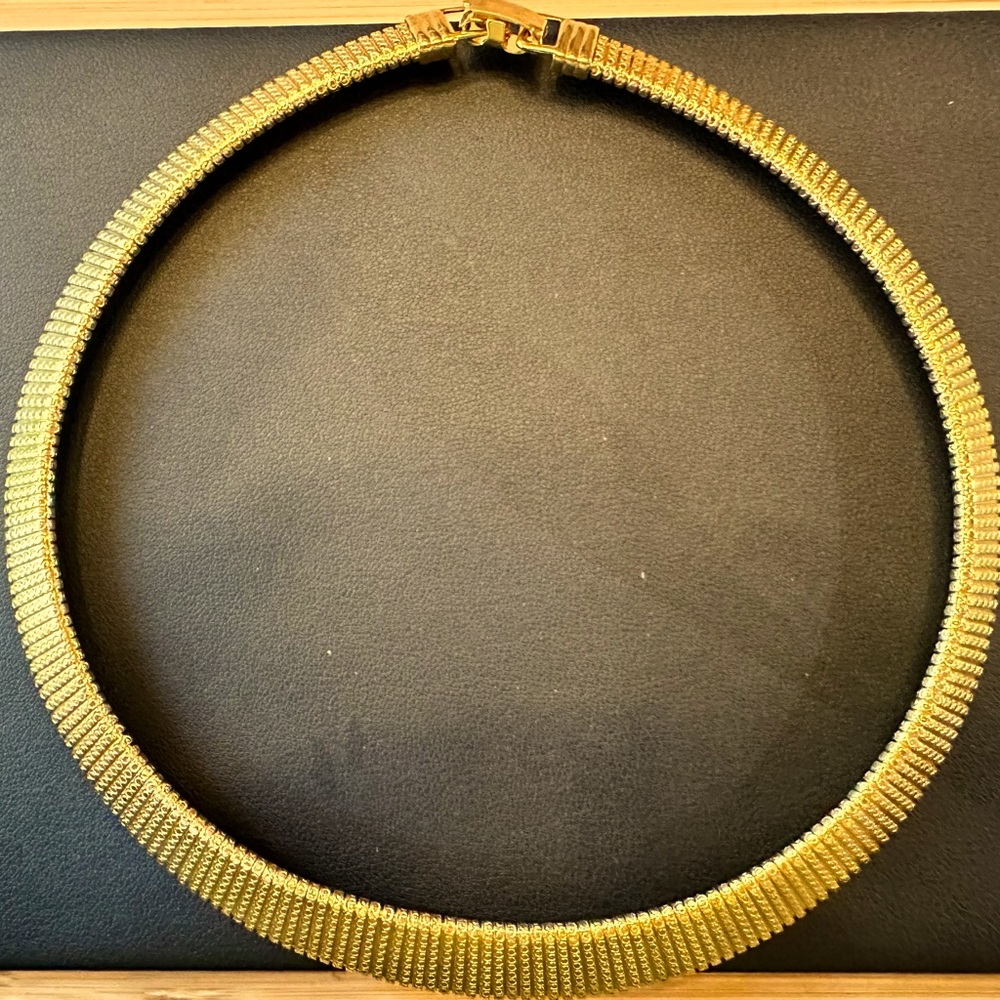 Vintage Park Lane Gold Tone Flat Chain Necklace